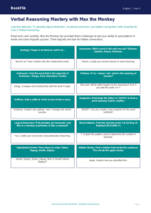 Free Verbal Reasoning Flashcards | Year 5 Greater Depth | BookFlik