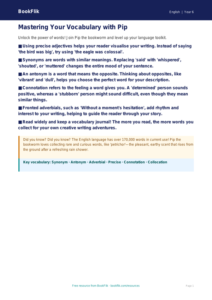 Free Vocabulary Poster | Year 6 Core | BookFlik