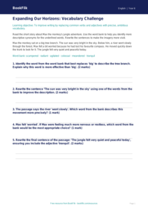 Free Vocabulary Track Sheet | Year 6 Core | BookFlik