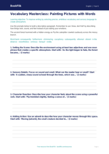 Free Vocabulary Writing Frame | Year 6 Core | BookFlik