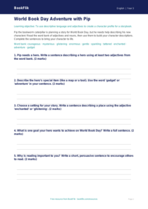 Free World Book Day Activity Sheet | Year 3 Core | BookFlik
