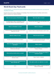 Free World Book Day Flashcards | Year 3 Core | BookFlik