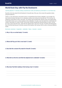 Free World Book Day Track Sheet | Year 3 Core | BookFlik
