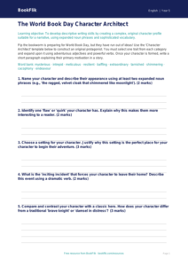 Free World Book Day Activity Sheet | Year 5 Greater Depth | BookFlik