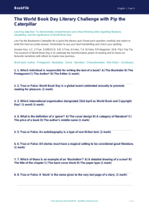 Free World Book Day Quiz | Year 5 Greater Depth | BookFlik
