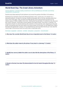 Free World Book Day Track Sheet | Year 6 Core | BookFlik