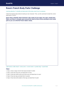 Free Body Parts Drawing Sheet | Year 4 Supported | BookFlik