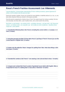 Free Clothes Assessment | Year 5 Greater Depth | BookFlik