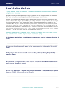 Free Clothes Comprehension | Year 5 Greater Depth | BookFlik