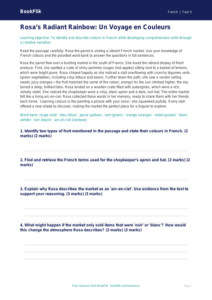 Free Colours Comprehension | Year 5 Greater Depth | BookFlik