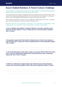 Free Colours Worksheet | Year 5 Greater Depth | BookFlik