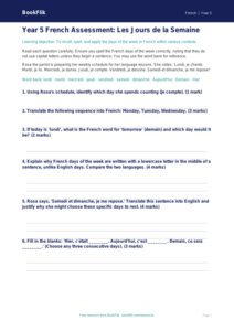 Free Days Of The Week Assessment | Year 5 Greater Depth | BookFlik
