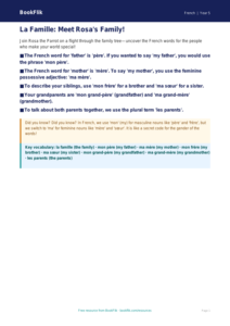 Free Family Poster | Year 5 Greater Depth | BookFlik