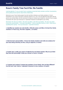 Free Family Template | Year 5 Greater Depth | BookFlik