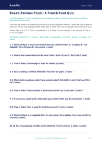 Free Food Quiz | Year 5 Greater Depth | BookFlik