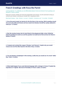Free Greetings Worksheet | Year 5 Greater Depth | BookFlik