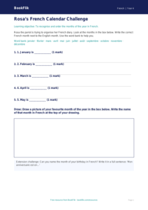 Free Months Of The Year Activity Sheet | Year 4 Supported | BookFlik