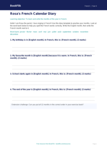Free Months Of The Year Template | Year 4 Supported | BookFlik