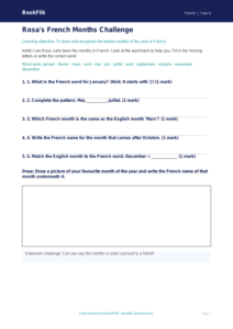 Free Months Of The Year Worksheet | Year 4 Supported | BookFlik