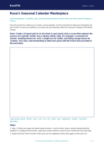 Free Months Of The Year Drawing Sheet | Year 5 Greater Depth | BookFlik