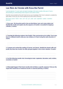 Free Months Of The Year Worksheet | Year 5 Greater Depth | BookFlik