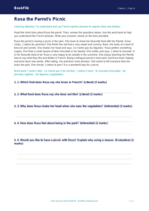 Free Opinion Phrases Comprehension | Year 4 Supported | BookFlik