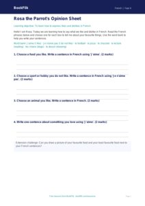 Free Opinion Phrases Template | Year 4 Supported | BookFlik