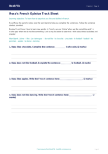 Free Opinion Phrases Track Sheet | Year 4 Supported | BookFlik