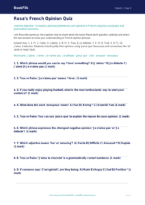 Free Opinion Phrases Quiz | Year 5 Greater Depth | BookFlik