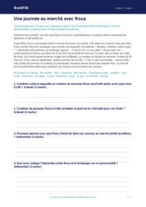 Free Shopping Comprehension | Year 5 Greater Depth | BookFlik