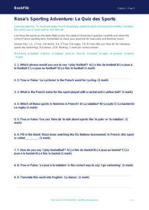 Free Sports Quiz | Year 5 Greater Depth | BookFlik