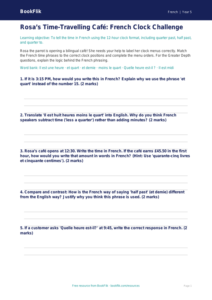 Free Telling The Time Activity Sheet | Year 5 Greater Depth | BookFlik