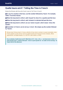 Free Telling The Time Poster | Year 5 Greater Depth | BookFlik