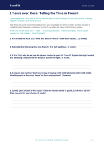 Free Telling The Time Worksheet | Year 5 Greater Depth | BookFlik