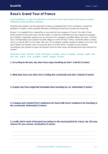 Free Transport Comprehension | Year 5 Greater Depth | BookFlik