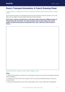 Free Transport Drawing Sheet | Year 5 Greater Depth | BookFlik