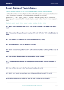 Free Transport Quiz | Year 5 Greater Depth | BookFlik