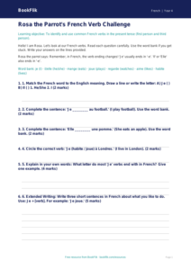 Free Verbs And Tenses Assessment | Year 4 Supported | BookFlik