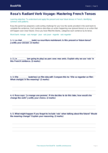 Free Verbs And Tenses Activity Sheet | Year 5 Greater Depth | BookFlik