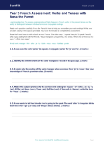Free Verbs And Tenses Assessment | Year 5 Greater Depth | BookFlik