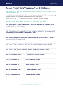 Free Verbs And Tenses Quiz | Year 5 Greater Depth | BookFlik