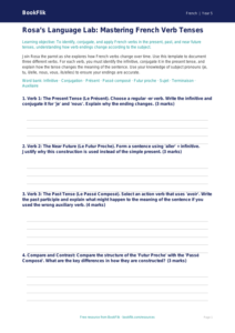 Free Verbs And Tenses Template | Year 5 Greater Depth | BookFlik