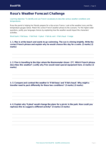 Free Weather Activity Sheet | Year 5 Greater Depth | BookFlik