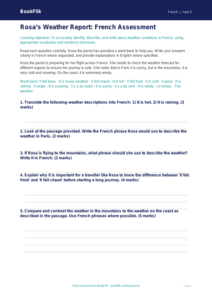 Free Weather Assessment | Year 5 Greater Depth | BookFlik