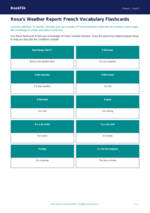 Free Weather Flashcards | Year 5 Greater Depth | BookFlik
