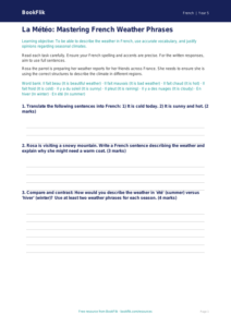 Free Weather Worksheet | Year 5 Greater Depth | BookFlik