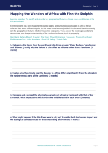 Free Africa Activity Sheet | Year 5 Greater Depth | BookFlik