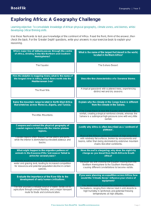 Free Africa Flashcards | Year 5 Greater Depth | BookFlik