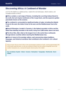 Free Africa Poster | Year 5 Greater Depth | BookFlik