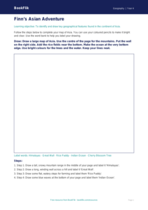 Free Asia Drawing Sheet | Year 4 Supported | BookFlik